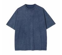 Aelfric Eden Men's Basic Oversized T-Shirt Unisex Summer Plain T-Shirt Casual Cotton Shirt Short Sleeve Crew Neck Heavy Tee, darkblue, M
