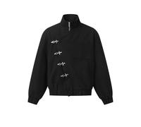 Aelfric Eden Men's Blouson Jacket Metal Button Boxy Jacket 100% Cotton Stand-Up Collar Sweat Jacket Vintage Streetwear Warm Coats, black, L