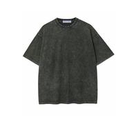 Aelfric Eden Mens Cotton Wash Solid T-Shirts Oversized Unisex Short Sleeve Streetwear Rap Hip Hop Basic Tee Tops, 05-drak Grey, Medium