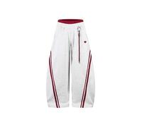 Aelfric Eden Unisex Baggy Jogging Bottoms Men Women - Wide Sweatpants with Contrast Stripes, Streetwear Trousers with Heart Key Ring, Loose Fit Sports Trousers, Leisure, Y2K Style