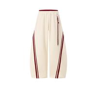 Aelfric Eden Unisex Baggy Jogging Bottoms Men Women - Wide Sweatpants with Contrast Stripes, Streetwear Trousers with Heart Key Ring, Loose Fit Sports Trousers, Leisure, Y2K Style