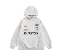 Aelfric Eden Women's Oversized Hoodies Unisex Hoodie Racing Graphic Sweatshirt with Pockets Autumn Winter Streetwear Pullover, gray, S