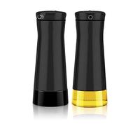 Aelga Black Oil And Vinegar Dispenser Set - 2 Pack Oil Dispenser Bottle for Kitchen with No-Drip - Black Kitchen Decor and Accessories for Home Restaurants Weddings