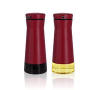 Aelga Red Oil And Vinegar Dispenser Set - 2 Pack Oil Dispenser Bottle for Kitchen with No-Drip- Red Kitchen Decor and Accessories for Home Restaurants Weddings