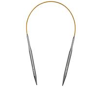 Aelike 6mm Circular Knitting Needles - 40cm Short Round Needles with Flexible Cable, Metal Circular Needles for Knitting Socks & Small Projects, Size US 10