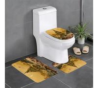 AELKSP 3 Piece Non Slip Bathroom Rugs Set,Luxury Thick Microfiber Shaggy Bath Mat Sets,The Bone Dragon's Lair,Machine Washable Bathroom Mats Carpet