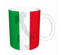 AELKSP Ceramic Coffee Cup,Dual-Sided Print,Mugs for Women,Funny Mugs,Cute Mug,Mugs for Men,Tea Cup,Novelty Gifts,Italian Flag, Green, White and red Colors of Italy’s Geography,11oz/330ml