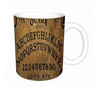 AELKSP Ceramic Coffee Cup,Dual-Sided Print,Mugs for Women,Funny Mugs,Cute Mug,Mugs for Men,Tea Cup,Novelty Gifts,Planchette of Ouija Board on Wooden Texture. P with Game of Ghosts. Hallowe,11oz/330ml