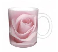 AELKSP Ceramic Coffee Cup,Dual-Sided Print,Mugs for Women,Funny Mugs,Cute Mug,Mugs for Men,Tea Cup,Novelty Gifts,Floral Art, Pink Rose with Delicate Pink Rose Petals,11oz/330ml