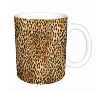 AELKSP Ceramic Coffee Cup,Dual-Sided Print,Mugs for Women,Funny Mugs,Cute Mug,Mugs for Men,Tea Cup,Novelty Gifts,Animal Print Decor,Wild Animal Leopard Skin Pattern Wildlife,11oz/330ml