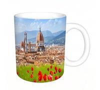 AELKSP Ceramic Coffee Cup,Dual-Sided Print,Mugs for Women,Funny Mugs,Cute Mug,Mugs for Men,Tea Cup,Novelty Gifts,Featuring the Iconic Skyline of Florence with its Renaissance Landmarks suc,11oz/330ml