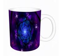 AELKSP Ceramic Coffee Cup,Dual-Sided Print,Mugs for Women,Funny Mugs,Cute Mug,Mugs for Men,Tea Cup,Novelty Gifts,Blue Purple, Dreamy, Rose, Fractal Spiral Patterns,11oz/330ml
