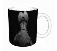 AELKSP Ceramic Coffee Cup,Dual-Sided Print,Mugs for Women,Funny Mugs,Cute Mug,Mugs for Men,Tea Cup,Novelty Gifts,Sexy Girl Sexy Ass Black and White,11oz/330ml
