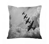 AELKSP Cushion Cover Decorations Pillow Cover Home for Livingroom Couch Sofa Decor Throw Pillow Case Gifts,Airplane,Retro Image of Lancaster Bomber Jets from Battle Roya,16x16 in