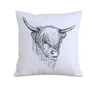 AELKSP Cushion Cover Decorations Pillow Cover Home for Livingroom Couch Sofa Decor Throw Pillow Case Gifts,beautiful Scottish rural animal - Hairy Cow Hairy Coo from Highlands,18x18 in