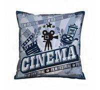 AELKSP Cushion Cover Decorations Pillow Cover Home for Livingroom Couch Sofa Decor Throw Pillow Case Gifts,vector color vintage cinema sign or poster,20x20 in
