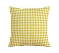AELKSP Cushion Cover Decorations Pillow Cover Home for Livingroom Couch Sofa Decor Throw Pillow Case Gifts,Yellow Gingham Pattern,18x18 in