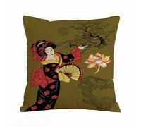 AELKSP Cushion Cover Decorations Pillow Cover Home for Livingroom Couch Sofa Decor Throw Pillow Case Gifts,abstract Chinese landscape,18x18 in