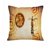 AELKSP Cushion Cover Decorations Pillow Cover Home for Livingroom Couch Sofa Decor Throw Pillow Case Gifts,african motive ethnic retro vintage,16x16 in