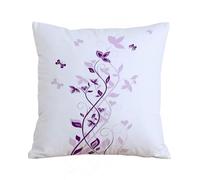 AELKSP Cushion Cover Decorations Pillow Cover Home for Livingroom Couch Sofa Decor Throw Pillow Case Gifts,Violet tree, Violet, Persian, Lilac flowers with butterfly, ornamental pla,16x16 in