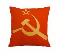AELKSP Cushion Cover Decorations Pillow Cover Home for Livingroom Couch Sofa Decor Throw Pillow Case Gifts,Soviet Union torn flag waving on a metallic pole. USSR vector flag isolated on back,18x18 in