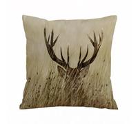 AELKSP Cushion Cover Decorations Pillow Cover Home for Livingroom Couch Sofa Decor Throw Pillow Case Gifts,Whitetail deer fawn in the wilderness stag in rural hunting theme of ca,18x18 in