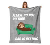 Aellowet Dad Gifts from Daughter Son, Birthday Gift for Dad, Funny Sloth Blanket Presents for Daddy on His Birthday Christmas Fathers Day