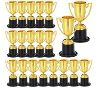Aelmiyw Mini Trophies, 20Pcs Plastic Gold Trophy Award, Small Trophy Mini Trophy for Kids Party Favors, Props, Rewards, Winning Prizes