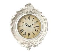 AELS 13x11 Inch Vintage Wall Clock, European Style Decorative Retro Wall Clock, Quality Quartz Battery Operated Hanging for Living Room Bedroom Office Décor, Distressed White Grey