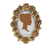 AELS 4x6 Inch Vintage Picture Frame, Elegant Antique Oval Photo Frames with Glass Front, Photo Display, Tabletop Wall Hanging, Gift Ideas, Gold Flower