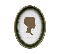 AELS 4x6 Inch Vintage Picture Frame, Elegant Antique Photo Frames with Glass Front, Photo Display, Tabletop Wall Hanging, Gift Ideas, Green Oval with Gold Trim