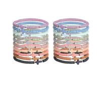 AELUUAKE 20Pcs Colorful Cross Bracelets Bulk Handmade Elastic Cross Beads Bracelet Polymer Clay Beaded Bracelet Stretch Beads Christian Bracelets Wristbands Friendship Bracelets for Women Men