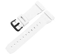 AEMALL For Casio G-Shock GM-2100 GM-S2100 GA-2100 Watch Band accessories GM-5600/GA5600 silicone watch band men sports waterproof (Color : White black, Size : 16mm)