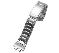 AEMALL Watch accessories for Casio G-SHOCK-GMW-B5000 solid stainless steel strap small square bracelet chain (Color : Silver, Size : B5000)