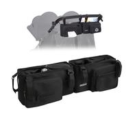 AEMIDAY Double Stroller Organizer Compatible with BOB Duallie and Baby Jogger City Mini GT2 Double Stroller, Double Baby Stroller Accessories with 2 Cooler Pockets, Black(Empty Bag)