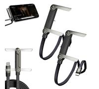 Aemmbon Kickcable 2-in-1 Stand Charging Cable 240w 1.5m/5ft, Kick Cable Charger, 240w Fast Charging Stand Data Cable with Bendphone Accessories, Sideways Phone Charger (2pcs,2m)
