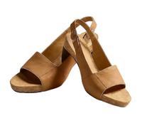 Aemmbon Podiflex Sandals, Podiflex Shoes for Women, Medium Thick Stitching Solid Color One Piece Buttoned Slip on Sandals (Khaki,6)