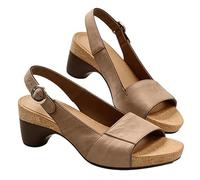 Aemmbon Podiflex Sandals, Podiflex Shoes for Women, Medium Thick Stitching Solid Color One Piece Buttoned Slip on Sandals (7.5,Khaki)