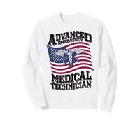 AEMT USA Flag Patriotic Medical Medical Technician Sweatshirt