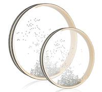 Aemygo 8 Inch 10 Inch Sea Wave Sound Drum, 2 Pcs Wave Bead Ocean Drum Sea Sound Drum with Wooden Shell Musical Instrument Percussion for Home School Supplies, SD02