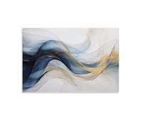 AEMYSKA Minimalist Pictures Canvas Wall Art Prints Natural Blue Textured Modern Painting Art Poster Framed Artwork for Home Bedroom Living Room Office Wall Decor 16" Wx24 L(40x60cm)