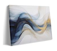 AEMYSKA Minimalist Pictures Canvas Wall Art Prints Poster Natural Blue Textured Modern Paintings on Canvas Wall Decor Framed Artwork for Bedroom Living Room Office 16x24inch(40x60cm)