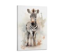 AEMYSKA Watercolour Zebra Wall Art for Living Room Modern Interesting Animal Paintings on Canvas Wall Art Poster for Home Decorations Wall Decor 08" Wx12 L(20x30cm)