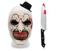 AENEY Adult Scary Killer Clown Mask with Knife