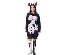 AENEY Jason Sweater Dress Women, Mrs Freddy Halloween Costume With Gothic Knee Socks, Horror Movie Cosplay Outfits (L/XL)