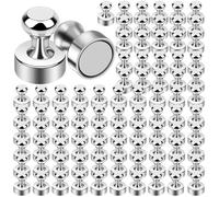 Aenienoe 100 Pack Fridge Magnets Strong Small Neodymium Magnets for Refrigerator Whiteboard Magnetic Board Crafts Home Office and School Mini Magnet Silver
