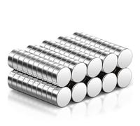 Aenienoe 100 Pack Mini Magnets 3x1mm Small Magnets Strong for Crafts Round Magnet for Miniatures Neodymium Magnet for Whiteboard Board Fridge DIY