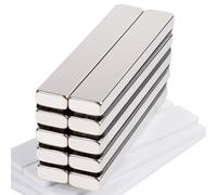 Aenienoe 10Pack Neodymium Magnets Strong Bar 60x10x5mm Magnetic Strips Self Adhesive Rare Earth Magnets with Double-Sided Adhesive Flat Magnet Thin Strong for Fridge Kitchen Craft Storage