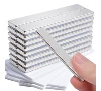 Aenienoe 16Pack Neodymium Magnets Strong Bar 60x10x3mm Magnetic Strips Self Adhesive Rare Earth Magnets with Double-Sided Adhesive Flat Magnets Thin Strong for Fridge Kitchen Craft Storage