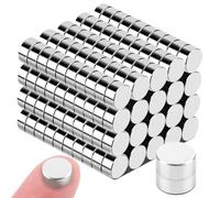 Aenienoe 200 Pack Magnets Strong 4x2mm Mini Magnets Small Magnet for Crafts Round Magnet for Miniatures Neodymium for Whiteboard Board Fridge